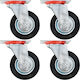 vidaXL 277956 Rotating Wheels from Rubber 8 Pieces 100mm