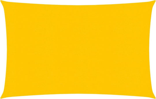 vidaXL Shade Cloth Yellow From HDPE Rectangular Shade Sail Yellow 3x5m 160gr/m²