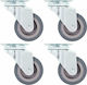 vidaXL 277818 Rotating Wheels from Rubber 16 Pieces 50mm