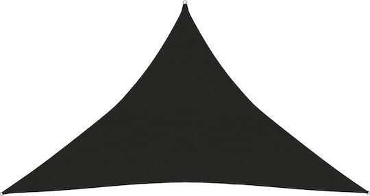 vidaXL Triangle Shade Sail Black With Hoop 5x6x5m 160gr/m² made of HDPE