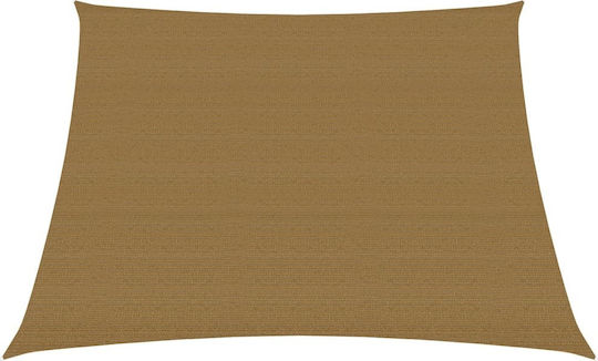 vidaXL Rectangular Shade Sail Brown With Hoop 3x4m 160gr/m² made of HDPE