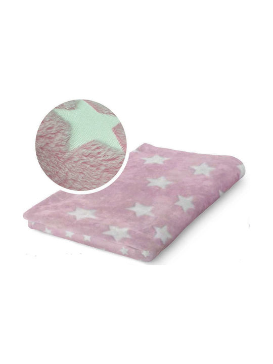 Borea Pătură Catifea Starlight Fosforescentă Roz 150x220cm
