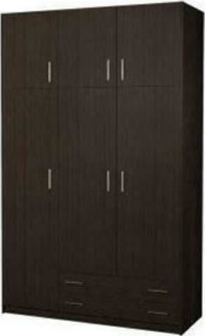 3 Τρίφυλλη Ντουλάπα με 2 Συρτάρια Wenge 110x50x240cm