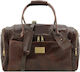 Tuscany Leather Voyager Medium Σακ Βουαγιάζ Καφέ Σκούρο από Δέρμα Μ51.5xΠ28xΥ24.50εκ.