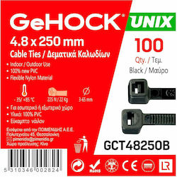 GeHock Δεματικά Καλωδίων Πλαστικά 250mmx4.8mm σε Μαύρο χρώμα (100τμχ) (148250) GeHock Δεματικά Καλωδίων Πλαστικά 250mmx4.8mm σε Μαύρο χρώμα (100τμχ) (148250)
