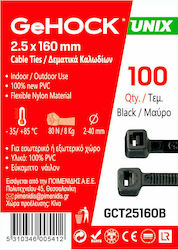 GeHock GeHock Kabelbinder Kunststoff 160mmx2.5mm in Schwarz Farbe (100Stück) (125160) GeHock GeHock Kabelbinder Kunststoff 160mmx2.5mm in Schwarz Farbe (100Stück) (125160)