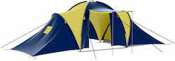 vidaXL Campingzelt Tunnel Mehrfarbig für 9 Personen 590x400x185cm.