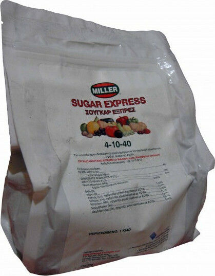 Miller Chemical Sugar Express Cristal Îngrășământ Alge marine Azot, Fosfor, Potasiu (4-10-40) 1kg
