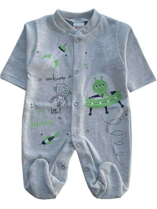 Beboulino Baby Bodysuit Set Long-Sleeved Gray