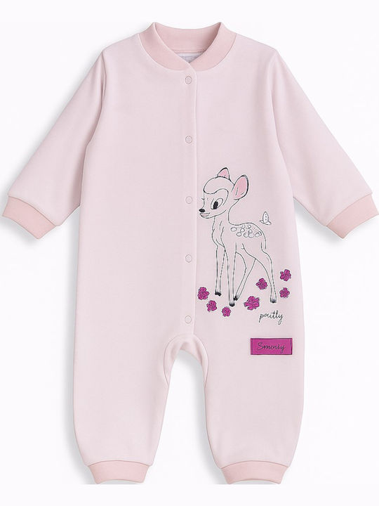 Beboulino Bambi Babystrampler Langärmliges Rosa