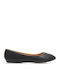 Synthetic Leather Ballerinas Black