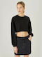 24 Colours B Women's Crop Top Long Sleeve Black