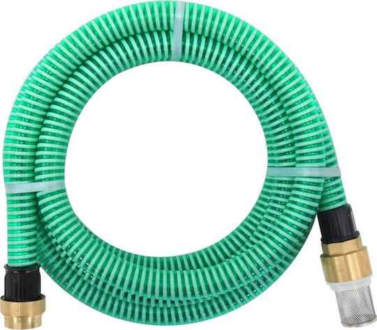 vidaXL 151042 Tubing Suction Green with Brass Connectors 5m 25mm