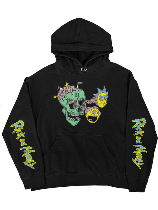 T-shirt Studio Rick And Morty Skull Φούτερ με Κουκούλα σε Μαύρο χρώμα