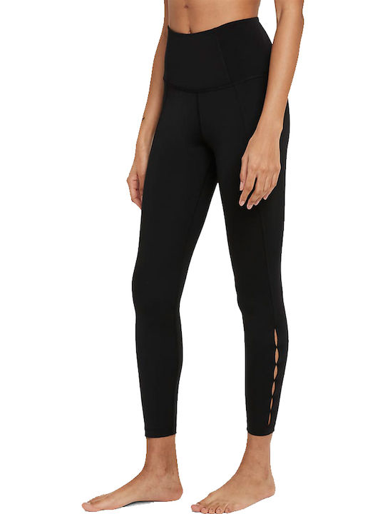 Nike Dri-Fit Cut-Out 7/8 Yoga Γυναικείο Cropped Κολάν Ψηλόμεσο Μαύρο