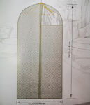 Sidirela Fabric Hanging Storage Case for Coat / Dresses in Gray Color 60x125cm 1pcs