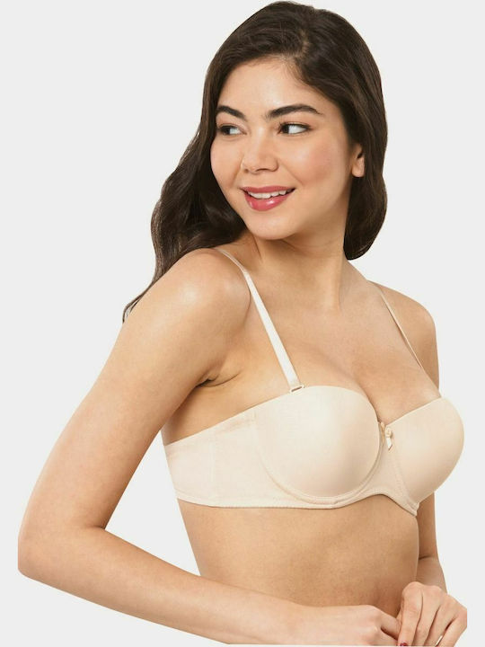 Norddiva Balconette Μπεζ Σουτιέν Push Up