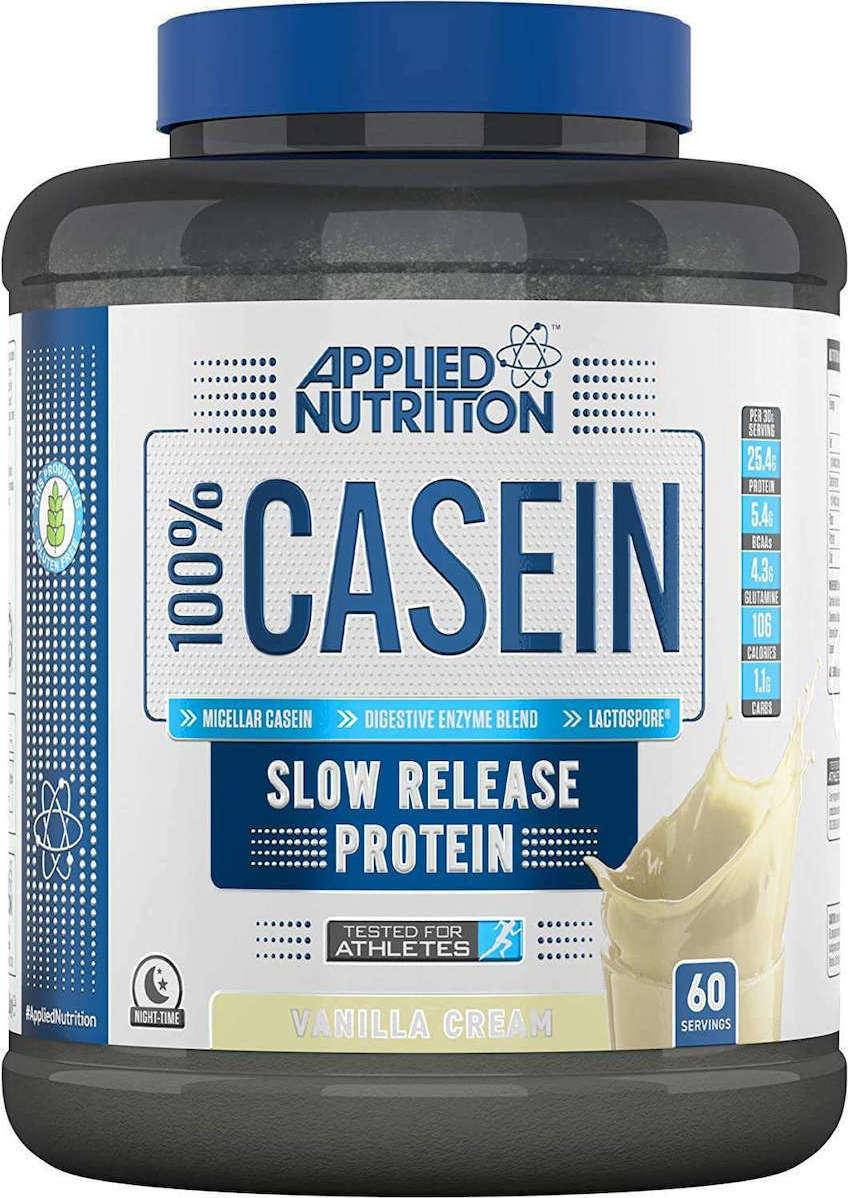 Applied Nutrition 100 Casein Slow Release Protein 1800gr Vanilla Cream Skroutzgr 8346