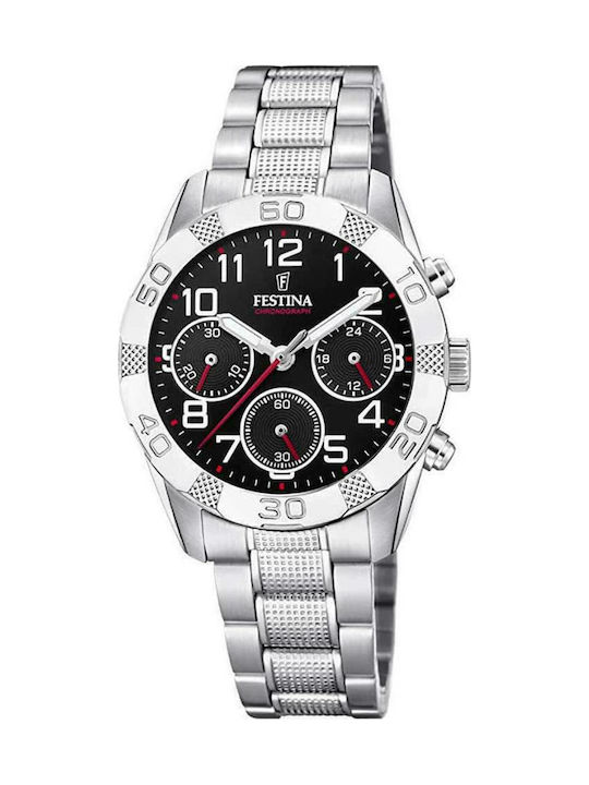 Festina Παιδικό Αναλογικό Ρολόι 36mm Ασημί