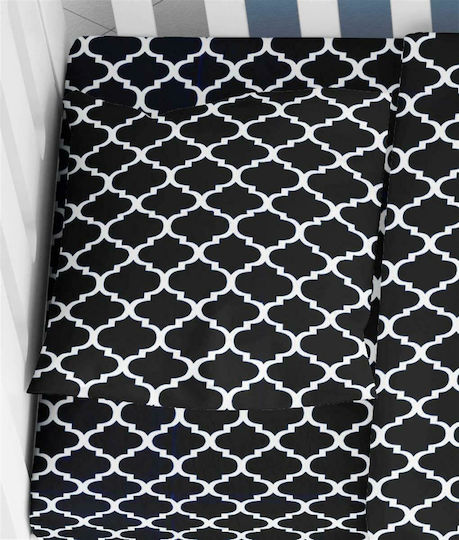 Dimcol Windows Детска калъфка за възглавница от 100% памук 175 Dark Blue-White 35x45см.