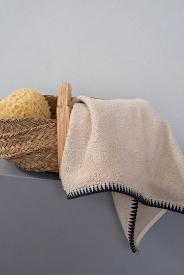 Palamaiki Handtuch Brooklyn 30x50εκ. Beige Gewicht 500gr/m²