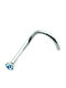 Poco Loco Nose Piercing Made of Steel Silver / Light Blue