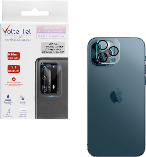 Volte-Tel 0.25mm 3D Curved Camera Protection Tempered Glass Black for the iPhone 13 Pro Max
