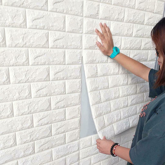 3D Wall Panels White White 70x75cm