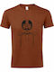 Tshirt unisex "Vespa-Fahrer", terracotta