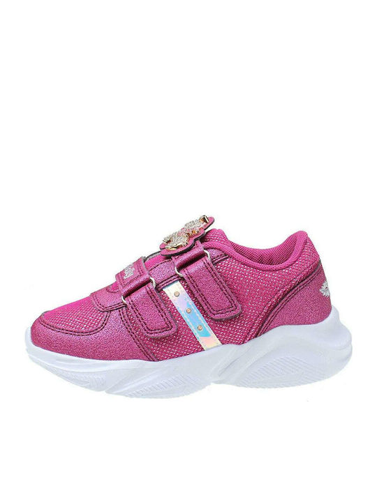 Unicorno Kinder Sneakers mit Klettverschluss & Lichtern Fuchsie