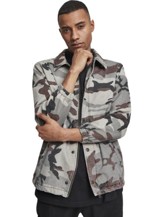 Urban Classics TB2418 Herren Jacke Lässig Grey Camo