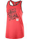 Wilson NYC Calligra Women's Athletic Cotton Blouse Sleeveless Red