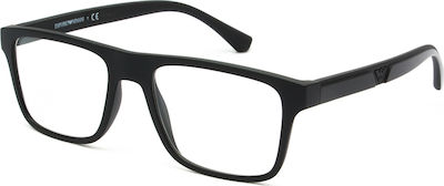 Emporio Armani Kunststoff Brillenrahmen mit Clip On Schwarz EA4115 58011W