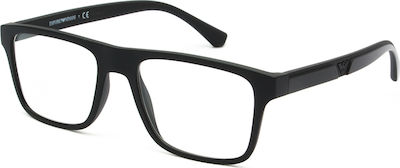 Emporio Armani Plastic Rame Ochelari cu Clip On Negru EA4115 58011W