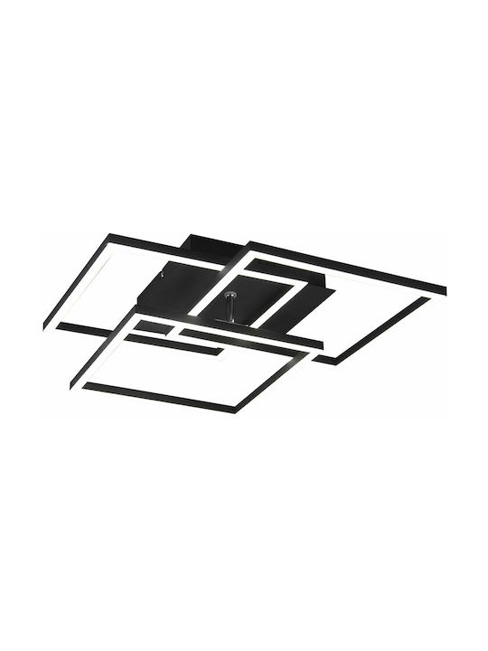 Trio Lighting Mobile Μοντέρνα Μεταλλική Πλαφονιέρα Οροφής με Ενσωματωμένο LED σε Μαύρο χρώμα 39cm