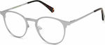 Polaroid Metal Eyeglass Frame Silver PLD D442 R81