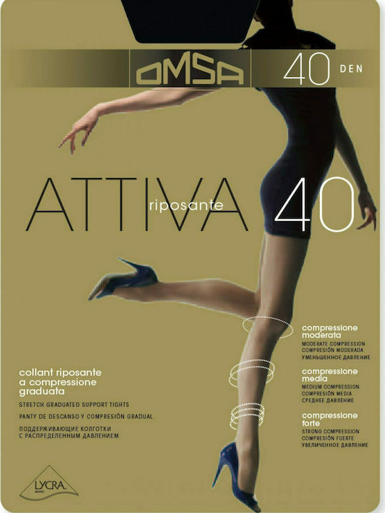 Omsa Attiva Women's Pantyhose 40 Den Natural