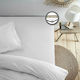 Go Smart Home Bettwäsche-Set Überdoppel mit Gummiband 160x200+25cm. Ideal White 4Stück