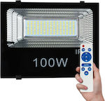 Spot Light Wasserdicht Solar LED Flutlicht 100W Kaltweiß 6000K mit Fernbedienung IP65