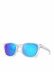 Oakley Ojector Bărbați Ochelari de soare cu Transparent Din plastic Rame și Albastru Oglindă Lentilă OO9018-02