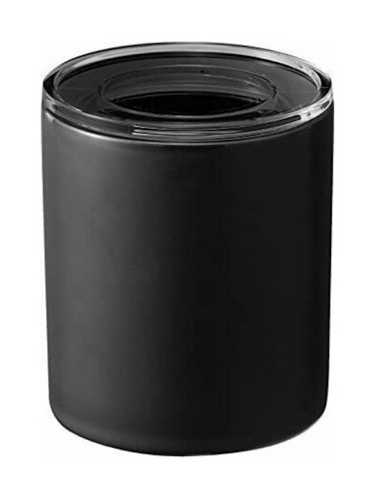 Yamazaki Vase General Use with Airtight Lid Ceramic In Black Colour 10.5x10.5x7cm 1pcs