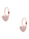 JewelStories Cutie Hearts #1 Vergoldet Kinderohrringe Anhänger Herzen aus Silber Pink Gold-Pink 721SR00320