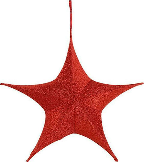 Atmosphera Plastic Christmas Decorative Pendant Star 80cm Red