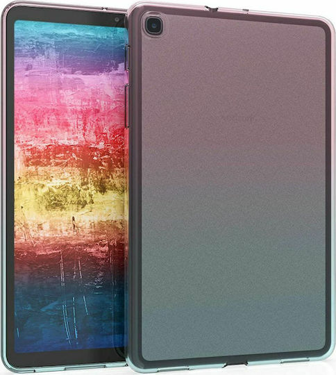 KWmobile Umschlag Rückseite Dunkel Pink / Blau / Transparent (Galaxy Tab A 8.4 (2020))