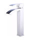 PO015 Mixing Tall Sink Faucet Silver