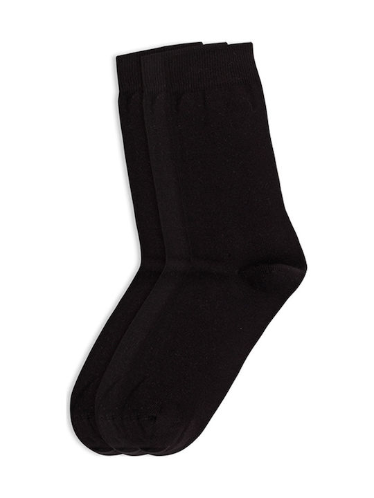 ME-WE Women's Solid Color Socks Black 3Pack