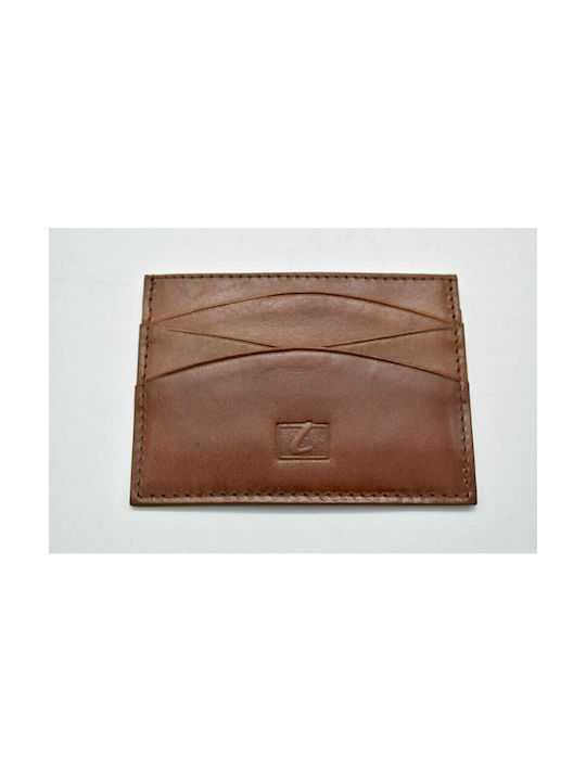 Lavor Men's Leather Card Wallet Tabac Brown