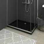 vidaXL Rectangular Acrylic Shower Black 80x110x4cm