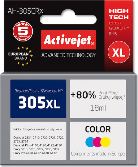 Active Jet Inkjet Printer Compatible Ink HP 305XL 3YM63AE 360 Pages 18ml Multiple (Color)