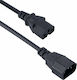IEC C13 - IEC C14 Cable 1.5m Μαύρο 18085
